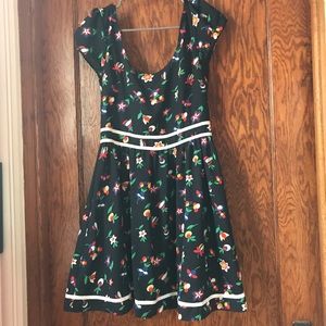 Lucca Couture blue/black floral dress.